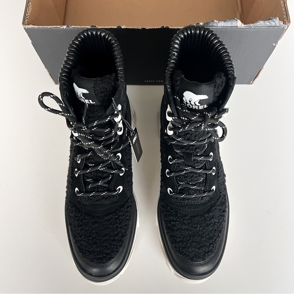 Sorel Brex Boot Cozy Lace in Black, Sea Salt - Picture 7 of 11